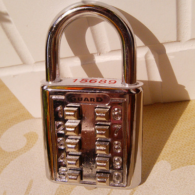 批發十位按鍵五位碼掛鎖與密碼鎖，噴漆或電鍍可選——義烏市長浩工藝鎖具廠CR-602箱包掛鎖詳情